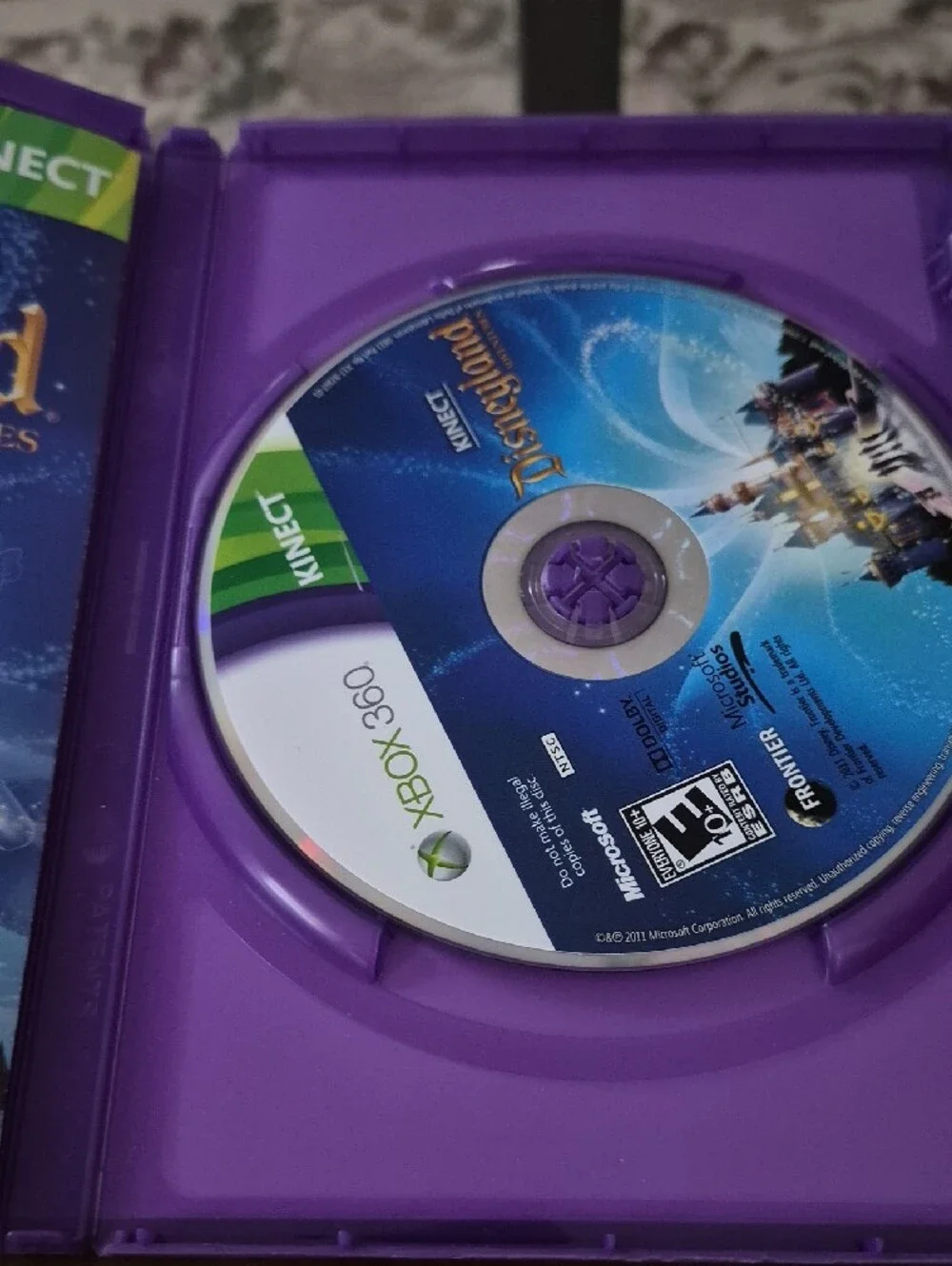 Disneyland Adventures Kinect Game for Xbox 360 - Purple Case
